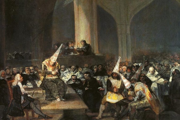 Francisco-Jose-De-Goya-Y-Lucientes-Inquisition-Scene O Recuncho da Historia Edad Media, Idade Media, Recuncho da historia