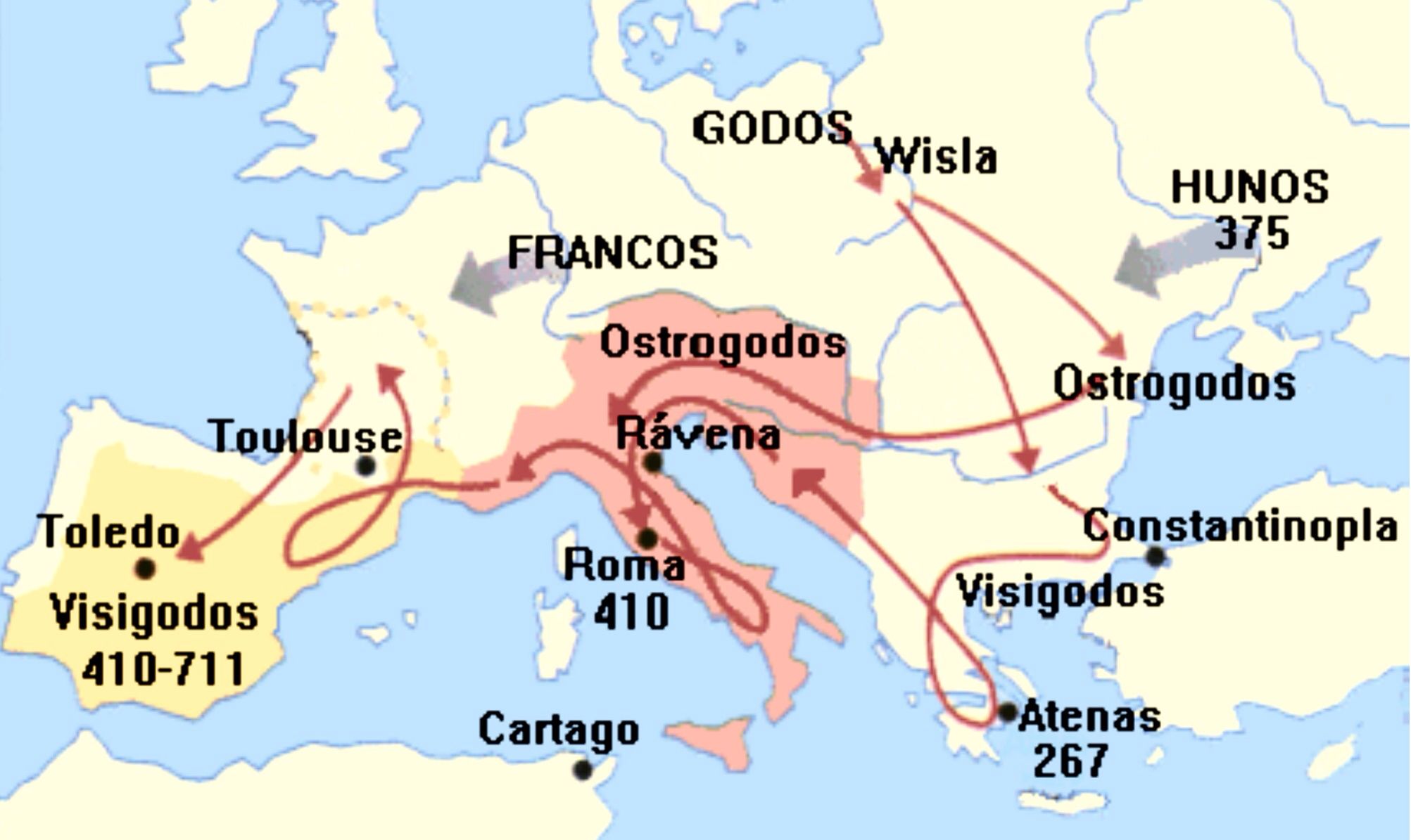 Los Visigodos En La Península Ibérica 1850