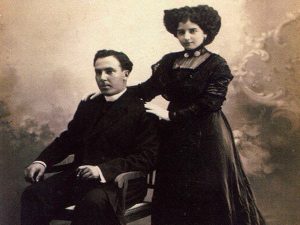Antonio Machado y su esposa, Leonor
