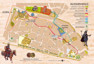 Mapa de Astorga con los escenarios de astures y romanos. 2023