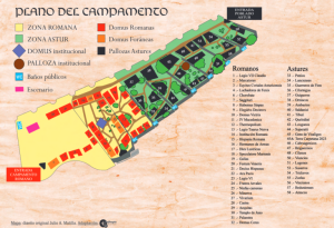 Mapa campamento romano y poblado astur. Astorga, 2023