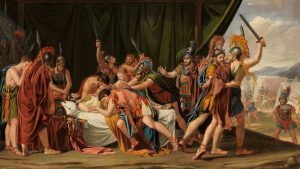 La muerte de Viriato, jefe de los lusitinos. De José de Madrazo. Museo del Prado