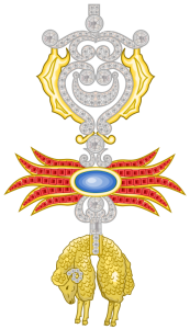 Insignia de cuello de caballero y lazo de dama. Toisón de Oro