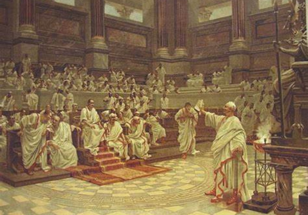 En la Antigua Roma, el Senado constituía una de las instituciones de gobierno más importantes, con un importante papel en la toma de decisiones políticas y la administración.