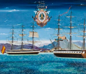 Urbano Lugrís, un pintor diferente El puerto de Vigo